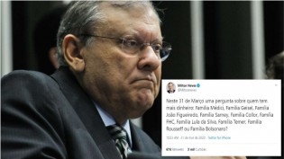 Milton Neves causa polêmica ao indagar na internet qual a família mais rica entre os ex-presidentes