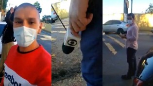 Homem curado do Covid-19 flagra equipe da Globo em frente a hospital e dá lição (veja o vídeo)