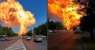 Urgente: Grande explosão em um posto de combustíveis na Rússia (veja o vídeo)