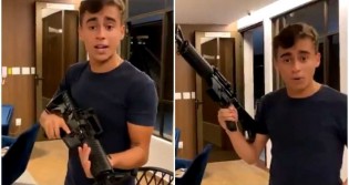 Jovem vereador vira alvo da “mídia do ódio”, após fazer vídeo exibindo fuzil, mas não se intimida (veja o vídeo)