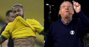 Depois de "chapéu" em Galvão, Neymar curte publicação que chama narrador de "falso"