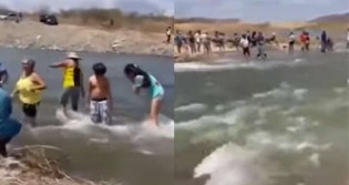 Impossível não se emocionar... Água chega na Paraíba e povo faz a festa (veja o vídeo)