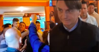 Bolsonaro surpreende, aparece em pizzaria e alvoroço toma conta do lugar (veja o vídeo)