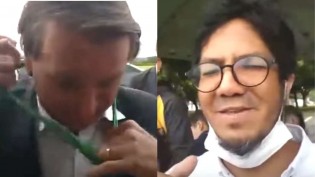 Bolsonaro “dá gravata” e surpreende apoiador (veja o vídeo)