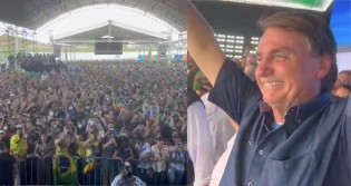 Milhares comemoram a chegada da água no RN e cantam enaltecendo Bolsonaro (veja o vídeo)
