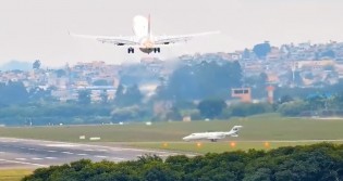 Torre de comando age rápido e evita colisão de aeronaves, durante pouso em aeroporto de São Paulo (veja o vídeo)
