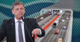 Em SP, Tarcísio revela incrível projeto de túnel submarino entre Santos e Guarujá (veja o vídeo)
