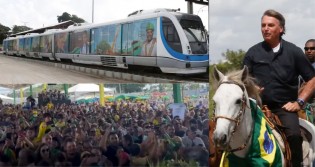 No RN, Bolsonaro chega a cavalo para inaugurar obra e faz a alegria do povão (veja o vídeo)