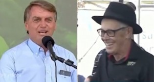 Bolsonaro pega todos de surpresa, exalta pai de Gusttavo Lima e o convida para subir ao palco (veja o vídeo)