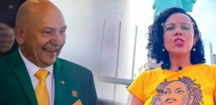 Vereadora petista resolve protestar em frente à estátua da Havan e toma lição de Luciano Hang (veja o vídeo)