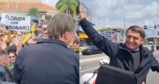 Novo vídeo viraliza e traz imagens espetaculares de motociata com Bolsonaro em Orlando (veja o vídeo)