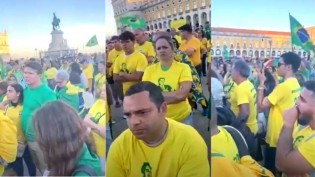 Comício de apoiadores de Bolsonaro em Portugal tem mais entusiasmo do que o as reuniões petistas no Brasil (veja o vídeo)