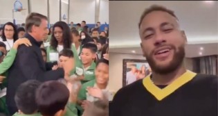 Bolsonaro visita Instituto Neymar Jr. e recebe mensagem do craque da seleção (veja o vídeo)