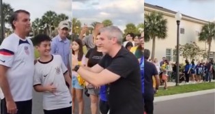 Em cena impressionante, Bolsonaro vira atração nos EUA (veja o vídeo)