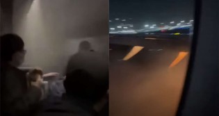 Vídeo mostra momento de pânico no interior de avião instantes antes de colisão (veja o vídeo)