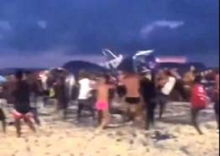 Briga generalizada toma conta da praia de Ipanema no Rio de Janeiro (veja o vídeo)