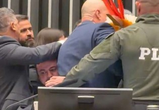 Prestes a perder o mandato, Glauber "surta" e polícia é obrigada a agir na Câmara (veja o vídeo)