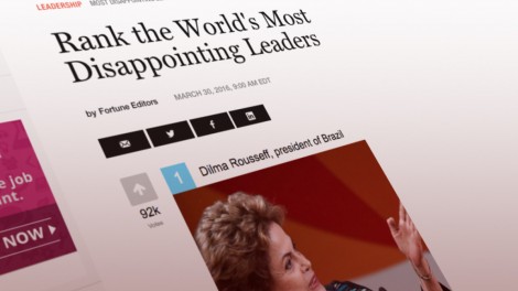 Dilma lidera votação da revista Fortune: a líder mais decepcionante do mundo