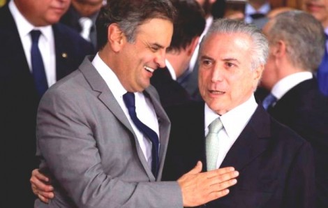 PSDB e PMDB, abraço de afogados para salvar o mandato de Aécio