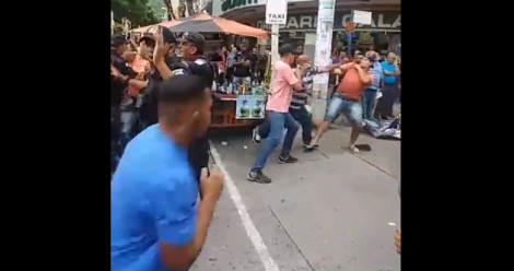 Polícia tem que intervir para evitar confronto entre petistas e “bolsomitos” (veja o vídeo)
