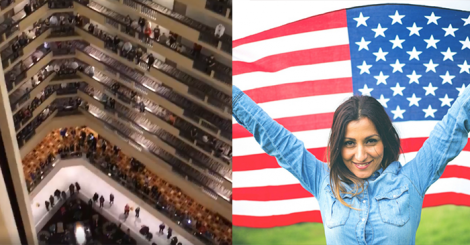 Estudantes dão show de patriotismo e beleza em hotel nos Estados Unidos (veja o vídeo)