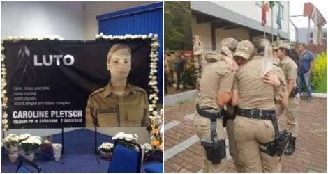 Sob forte emoção soldado Caroline é enterrada em Chapecó com honras militares (Veja o Vídeo)
