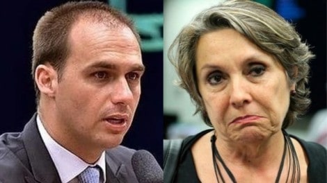 Em um minuto Eduardo Bolsonaro aniquila pronunciamento da devassa Erika Kokay (Veja o Vídeo)
