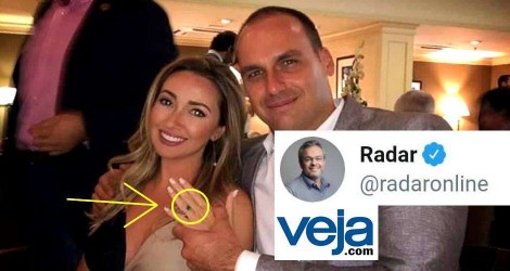 Jornalismo decadente da Veja fiscaliza até presentes de filho de Bolsonaro para a noiva