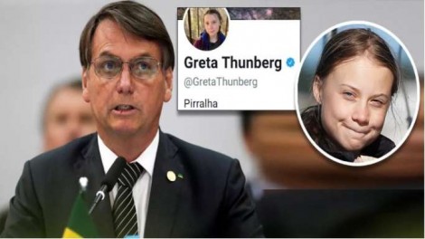 Greta provoca Bolsonaro, adota “pirralha” em redes sociais e ganha visibilidade na mídia. Entenda porque...