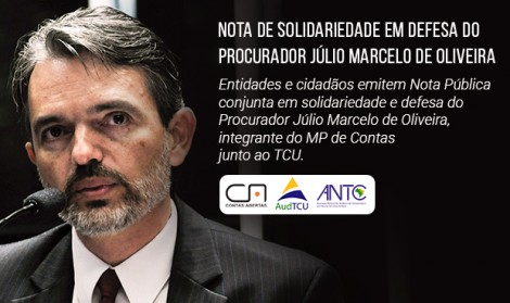 36 entidades assinam nota de solidariedade ao Procurador Júlio Marcelo