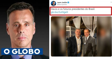Colunista de O Globo se refere a Doria e Huck como “futuros presidentes do Brasil”