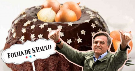 O bolo de chocolate com cebola da Folha para atacar Bolsonaro