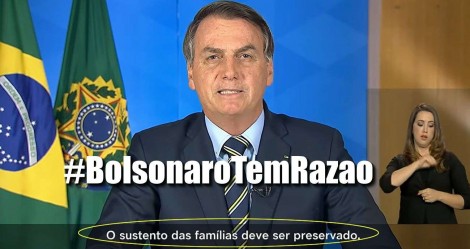 Povo reage e #BolsonaroTemRazao assume o primeiro lugar nos Trending Topics