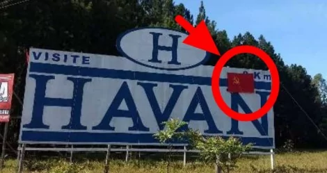 Placa da Havan em Vilhena - RO