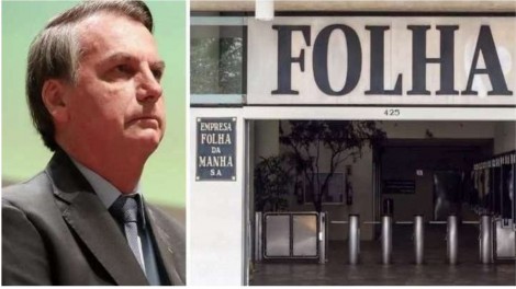 Bolsonaro novamente desmascara a Folha e sentencia: “A Folha sobrevive de mentira”