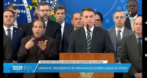 Acompanhe AO VIVO o pronunciamento de Bolsonaro sobre a demissão de Moro