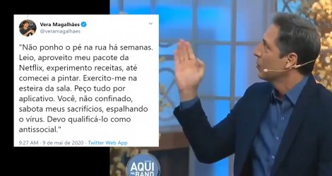 "Quem tem esteira na sala?" Lacombe detona isolamento "classe alta" defendido por colunista da Folha e por Vera Magalhães (veja o vídeo)