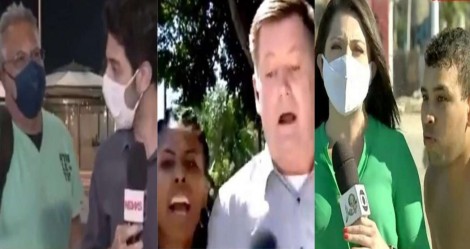 As incansáveis invasões em reportagens da “mídia do ódio”: “Globo Lixo” (veja o vídeo)