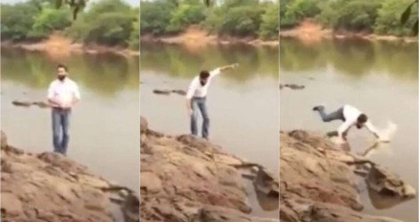Candidato do PDT à prefeitura cai em rio durante gravação de campanha (veja o vídeo)