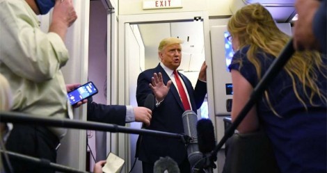 Trump se revolta com jornalista e ameaça divulgar vídeo dos bastidores: “falsa e tendenciosa” (veja o vídeo)