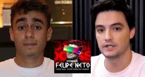 Fotomontagem: Nikolas Ferreira e Felipe Neto