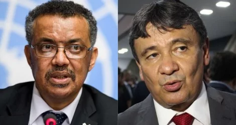 Fotomontagem: Tedros Adhanom e Wellington Dias