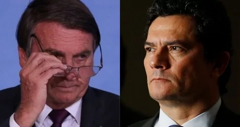 Fotomontagem: Jair Bolsonaro e Sérgio Moro