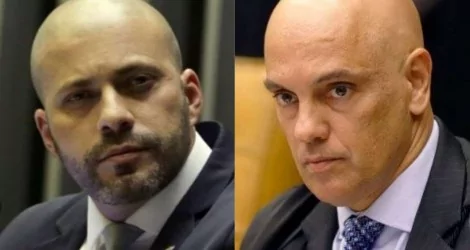 Fotomontagem: Daniel Silveira e Alexandre de Moraes