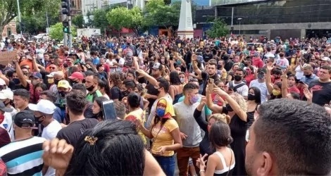 Foto Reprodução/Internet - Protesto no AM