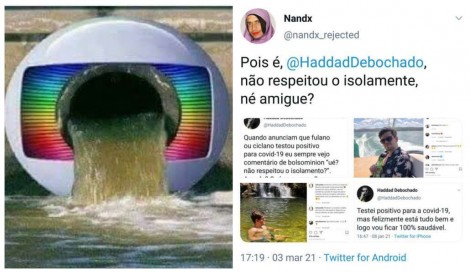 Nandx: perfil no Twitter desmascara a hipocrisia da turma do 'Fique em Casa'