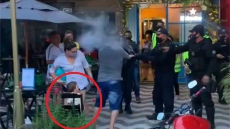 Despreparo total: em Belém, guarda municipal usa spray de pimenta e quase atinge bebê no carrinho (veja o vídeo)