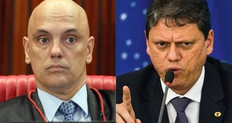 Fotomontagem: Alexandre de Moraes e Tarcísio de Freitas