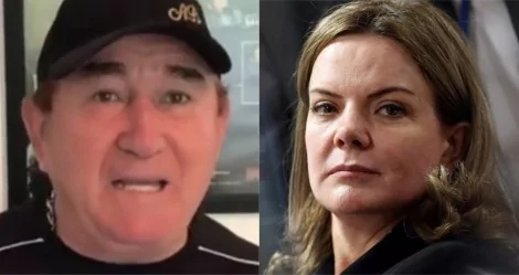 Amado Batista e Gleisi Hoffmann - Foto: Reprodução