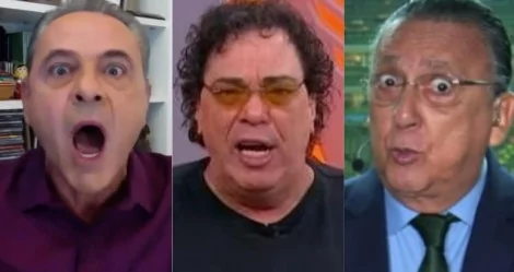 Luís Roberto, Walter Casagrande e Galvão Bueno - Foto: Reprodução/TV Globo